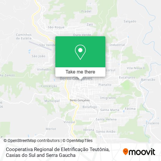 Mapa Cooperativa Regional de Eletrificação Teutônia