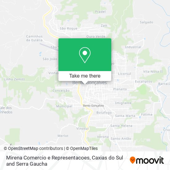 Mirena Comercio e Representacoes map