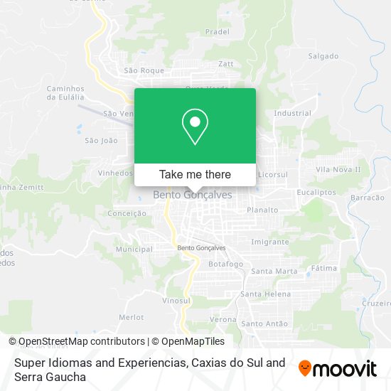 Super Idiomas and Experiencias map