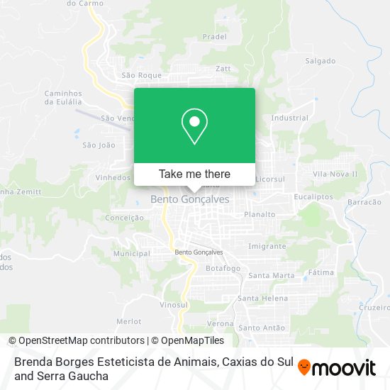 Mapa Brenda Borges Esteticista de Animais