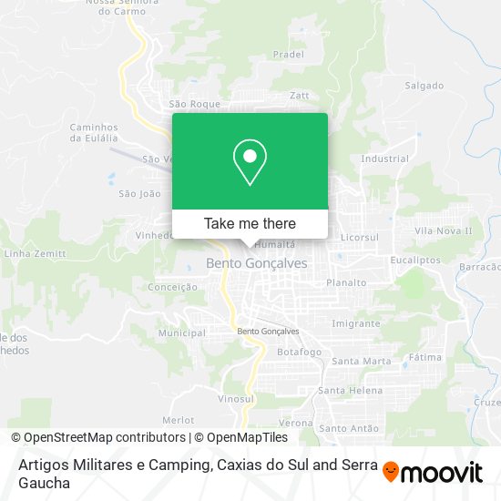 Artigos Militares e Camping map