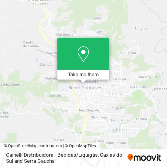 Cainelli Distribuidora - Bebidas / Liquigás map