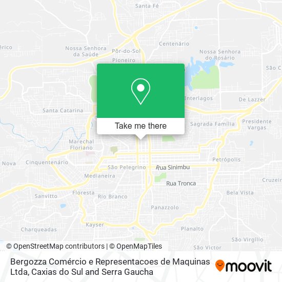 Bergozza Comércio e Representacoes de Maquinas Ltda map