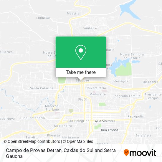 Campo de Provas Detran map