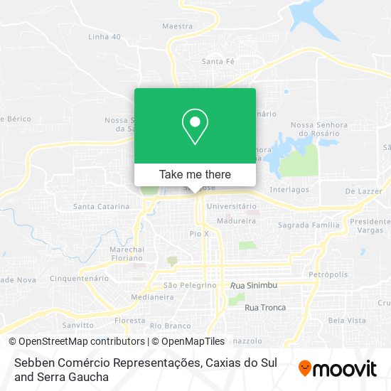 Sebben Comércio Representações map