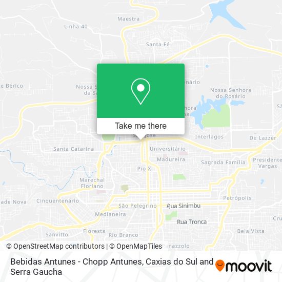 Bebidas Antunes - Chopp Antunes map