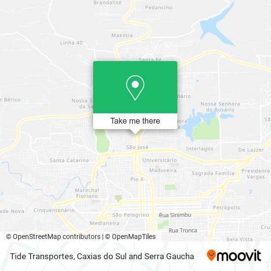 Tide Transportes map