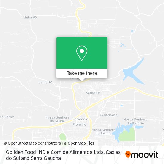 Gollden Food IND e Com de Alimentos Ltda map