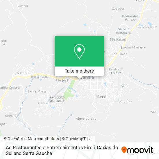 As Restaurantes e Entretenimentos Eireli map