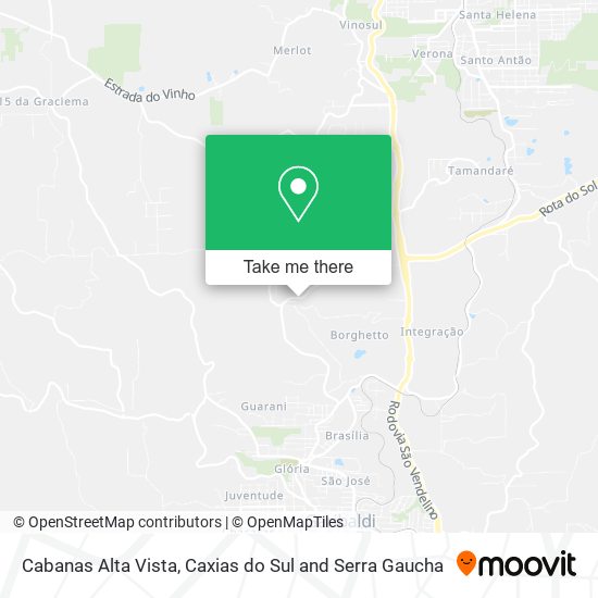 Cabanas Alta Vista map