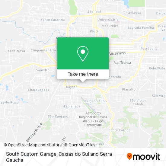 South Custom Garage map