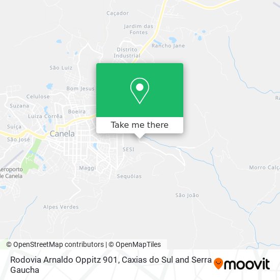 Rodovia Arnaldo Oppitz 901 map