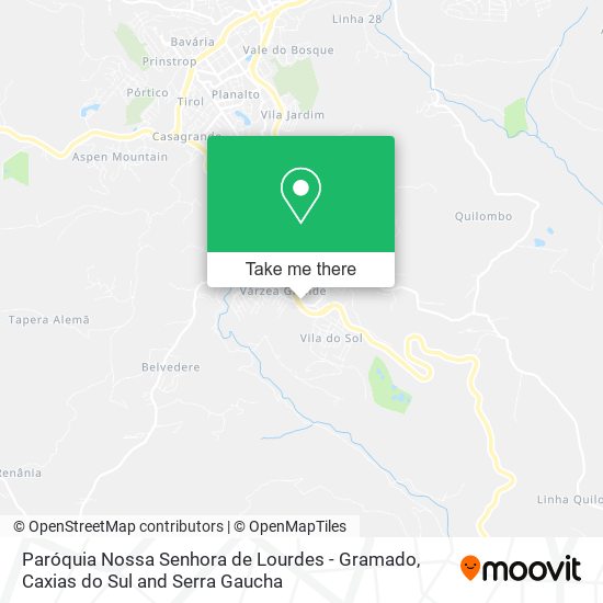 Mapa Paróquia Nossa Senhora de Lourdes - Gramado