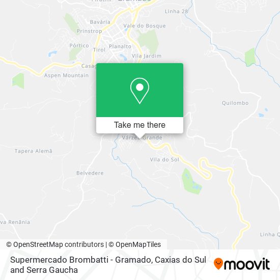 Mapa Supermercado Brombatti - Gramado