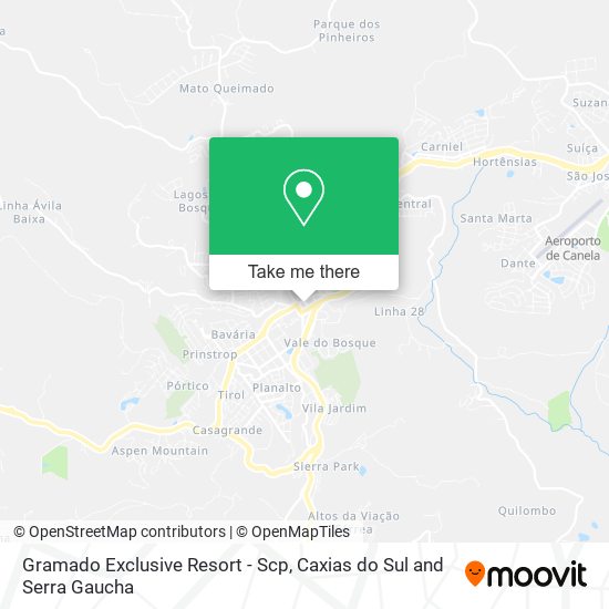 Mapa Gramado Exclusive Resort - Scp