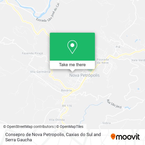 Consepro de Nova Petropolis map
