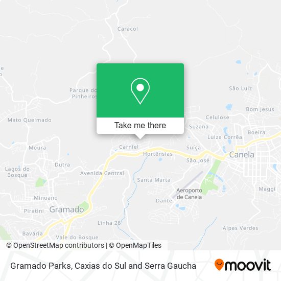 Gramado Parks map