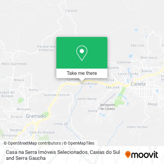 Casa na Serra Imóveis Selecionados map