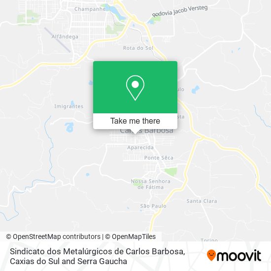 Mapa Sindicato dos Metalúrgicos de Carlos Barbosa