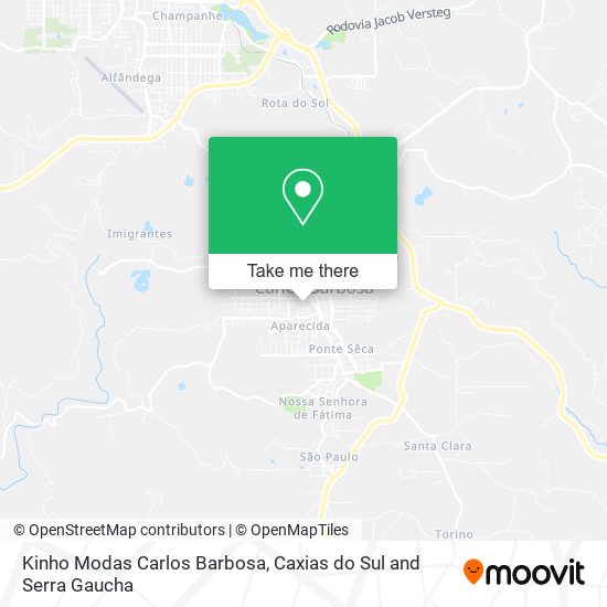 Kinho Modas Carlos Barbosa map
