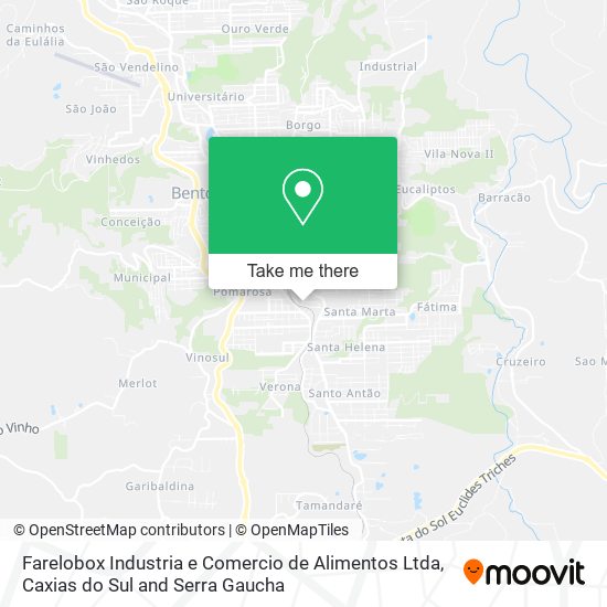 Mapa Farelobox Industria e Comercio de Alimentos Ltda