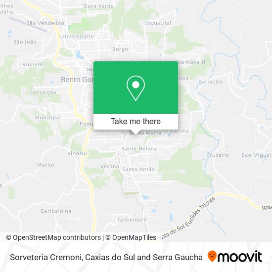 Sorveteria Cremoni map