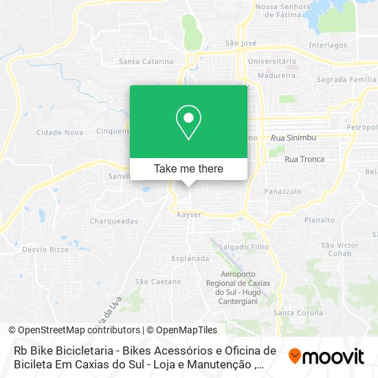 Mapa Rb Bike Bicicletaria - Bikes Acessórios e Oficina de Bicileta Em Caxias do Sul - Loja e Manutenção