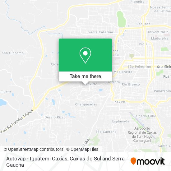 Autovap - Iguatemi Caxias map