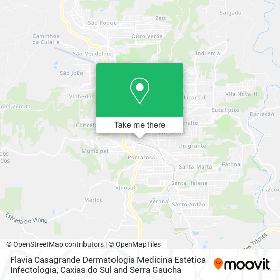 Mapa Flavia Casagrande Dermatologia Medicina Estética Infectologia