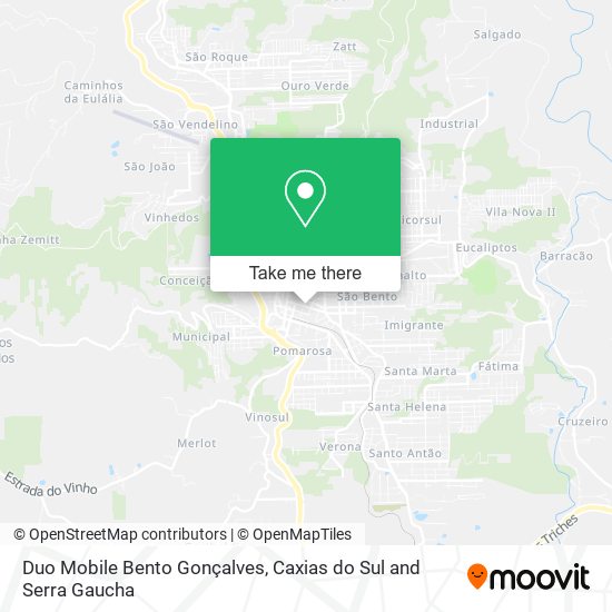 Mapa Duo Mobile Bento Gonçalves