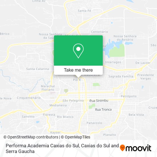 Performa Academia Caxias do Sul map