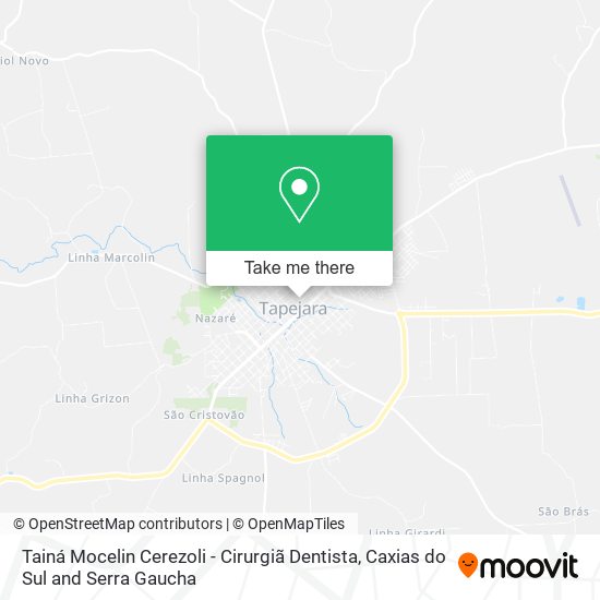 Tainá Mocelin Cerezoli - Cirurgiã Dentista map