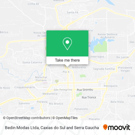 Bedin Modas Ltda map