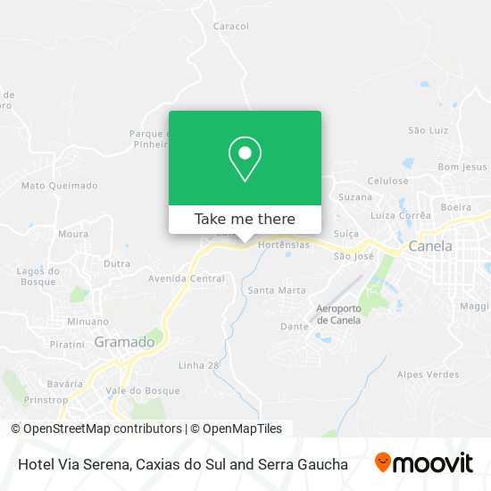 Hotel Via Serena map