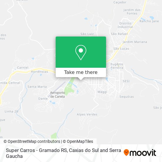 Super Carros - Gramado RS map