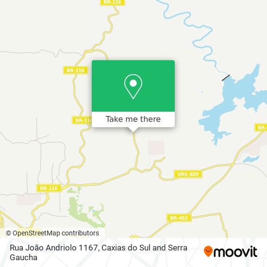 Rua João Andriolo 1167 map