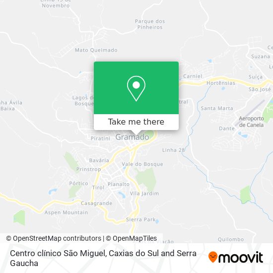 Centro clínico Sāo Miguel map