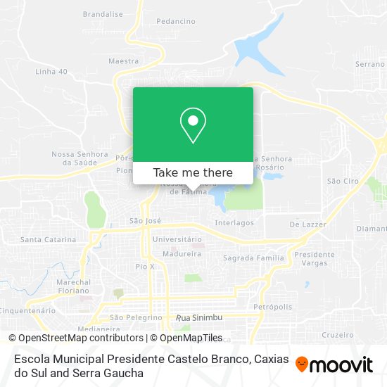 Mapa Escola Municipal Presidente Castelo Branco