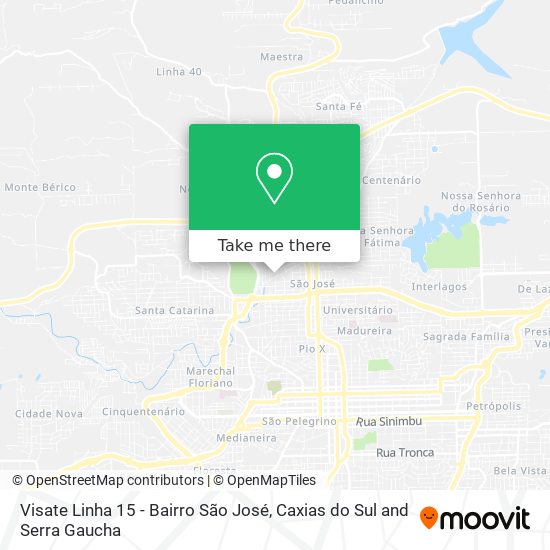 Visate Linha 15 - Bairro São José map