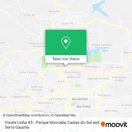 Visate Linha 45 - Parque Alvorada map