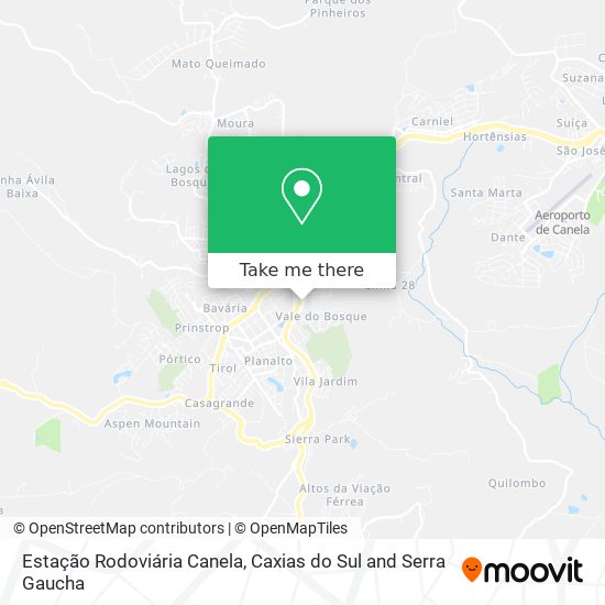 Mapa Estação Rodoviária Canela