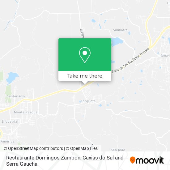 Mapa Restaurante Domingos Zambon
