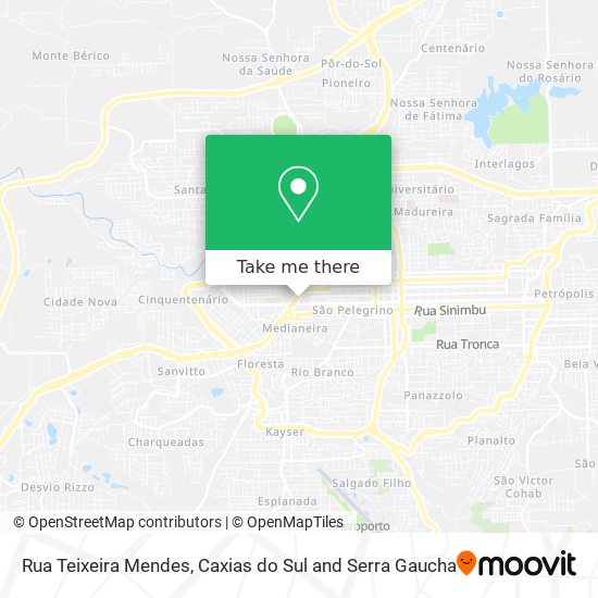 Mapa Rua Teixeira Mendes