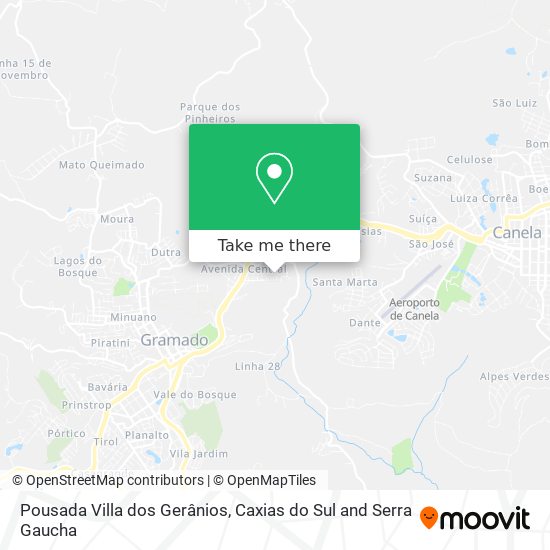 Pousada Villa dos Gerânios map