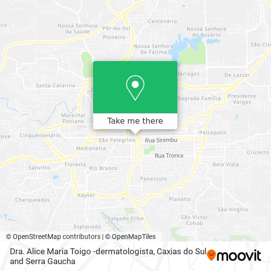 Dra. Alice Maria Toigo -dermatologista map