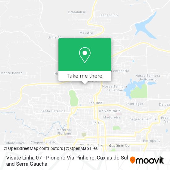 Mapa Visate Linha 07 - Pioneiro Via Pinheiro