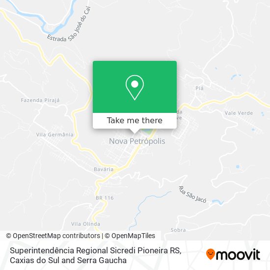 Superintendência Regional Sicredi Pioneira RS map