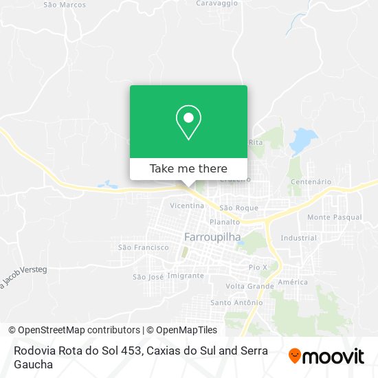 Rodovia Rota do Sol 453 map