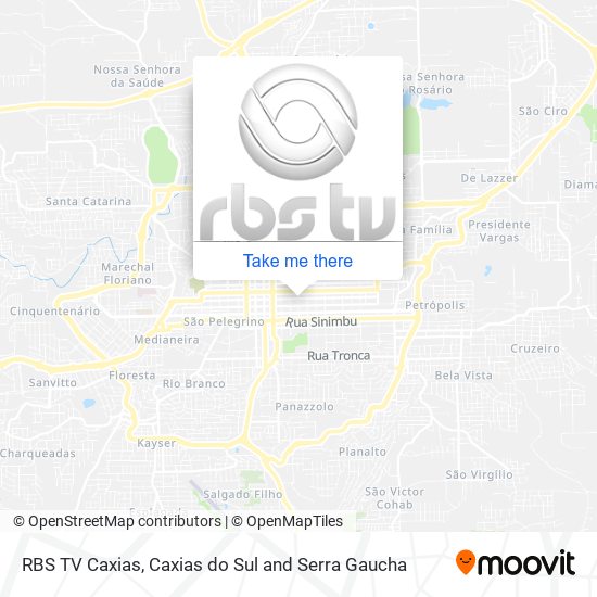 Mapa RBS TV Caxias