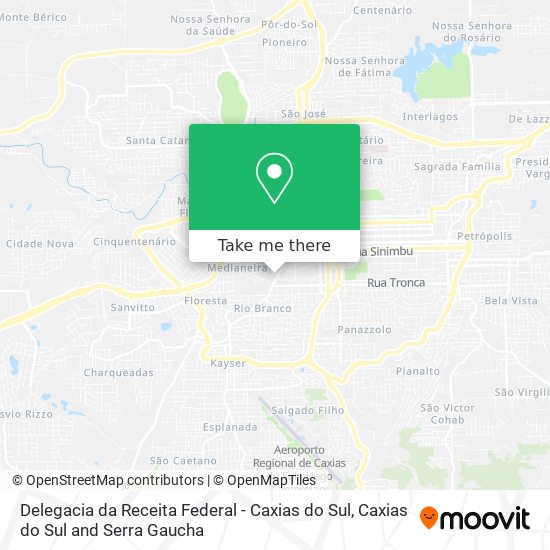 Delegacia da Receita Federal - Caxias do Sul map